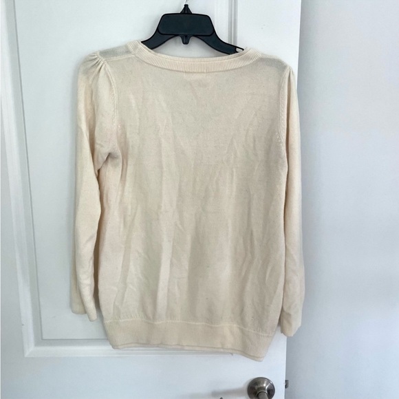 Phrase Soft Acrylic Scoop Neck Sweater Cream Size M - Picture 7 of 9